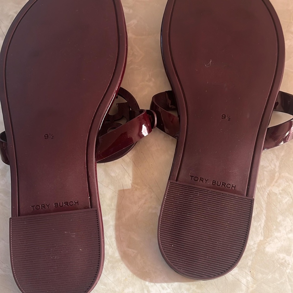 Tory Burch Burgundy Sandals - Picture 5 of 5